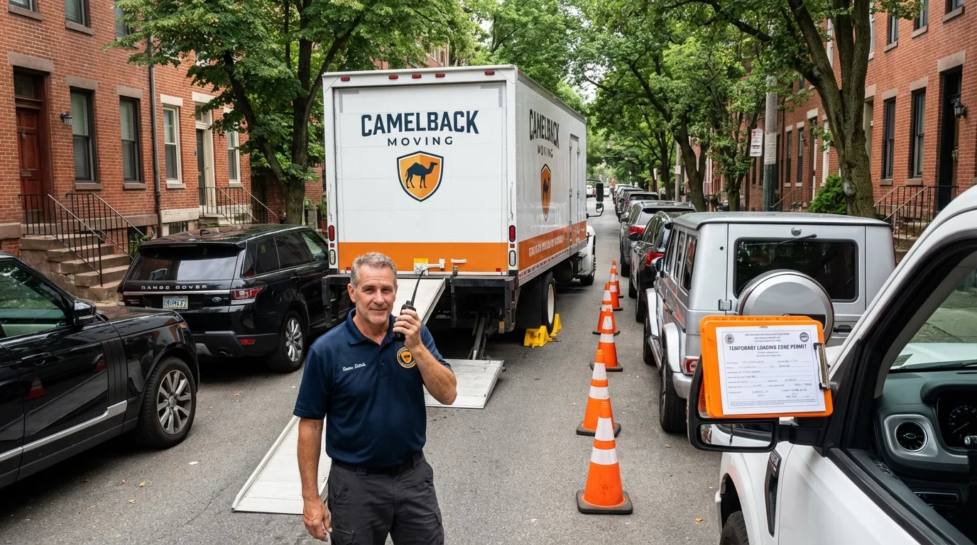 City street loading permit setup in Lambertville, NJ